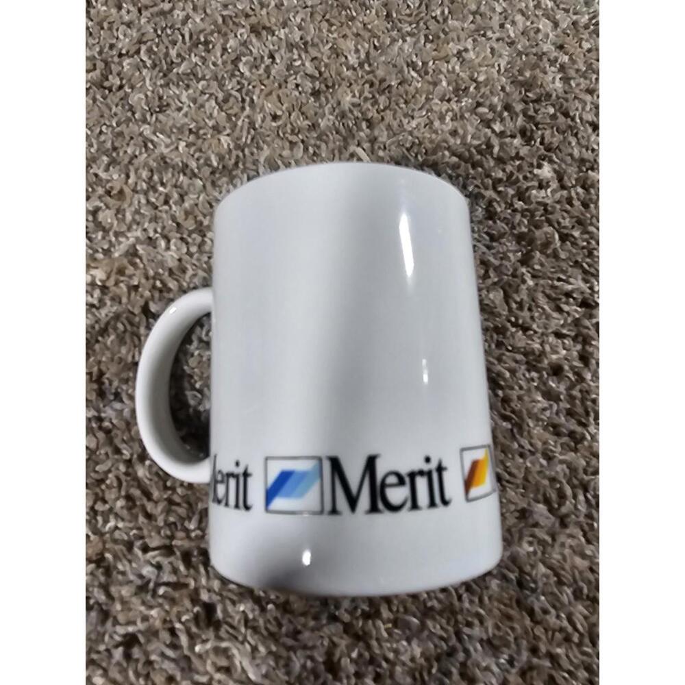 Vintage Merit Cigarettes Logo Coffee Mug White Cup